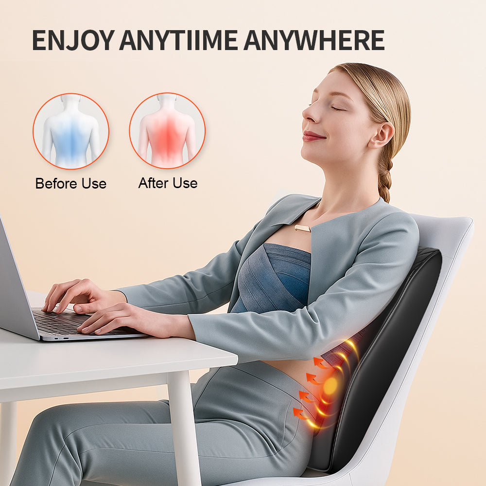 Shiatsu 3D Massage Kissen für Nacken, Rücken & Schultern elektronische Massage mit Heiz Funktion