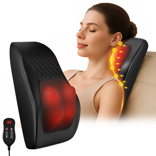 Shiatsu 3D Massage Kissen für Nacken, Rücken & Schultern elektronische Massage mit Heiz Funktion